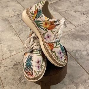 FREE PEOPLE Jackson Tropical Print Espadrille Pineapple Sneakers